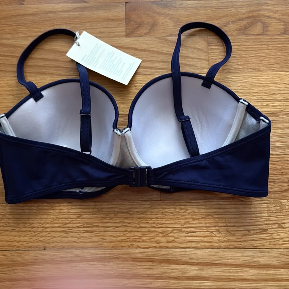 Boden Bikini Swim Crop Bra‎ Top 34B  Blue